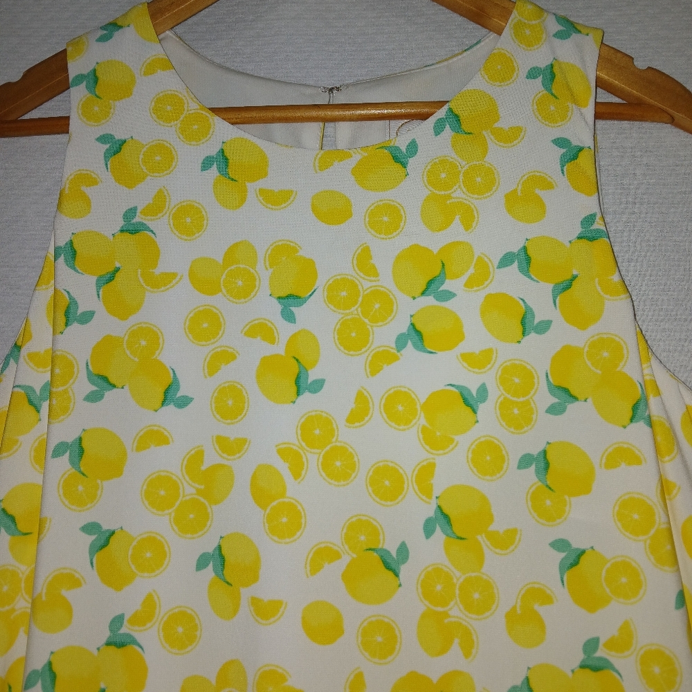 Lemon Print PAPAGALLO Sleeveless Dress